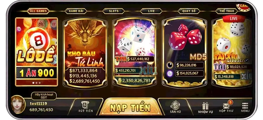 Giao diện go88 chính hãng