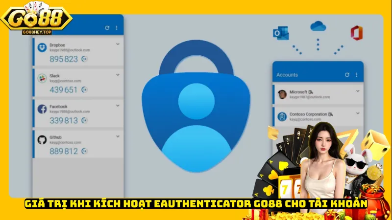 Giá trị khi kích hoạt eAuthenticator Go88 cho tài khoản