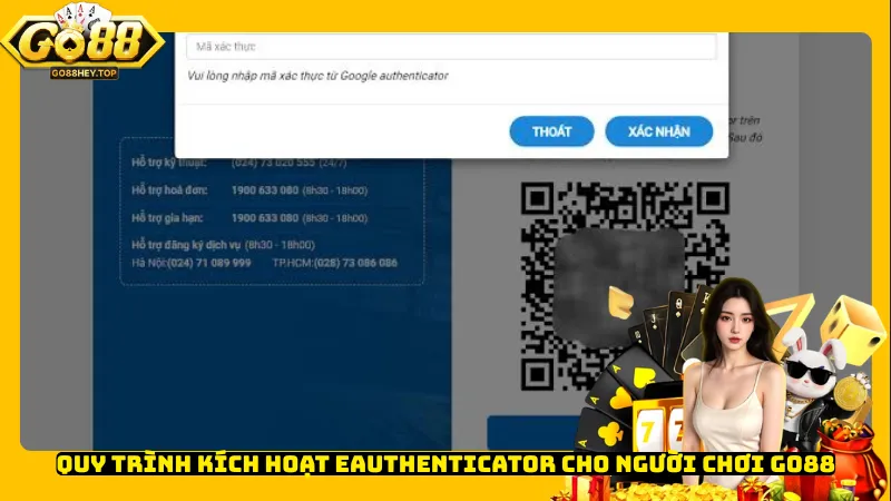 Quy trình kích hoạt eAuthenticator cho người chơi Go88