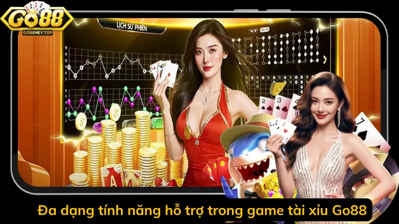 Đa dạng tính năng hỗ trợ trong game tài xỉu Go88