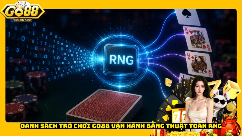 Danh sách trò chơi Go88 vận hành bằng thuật toán RNG